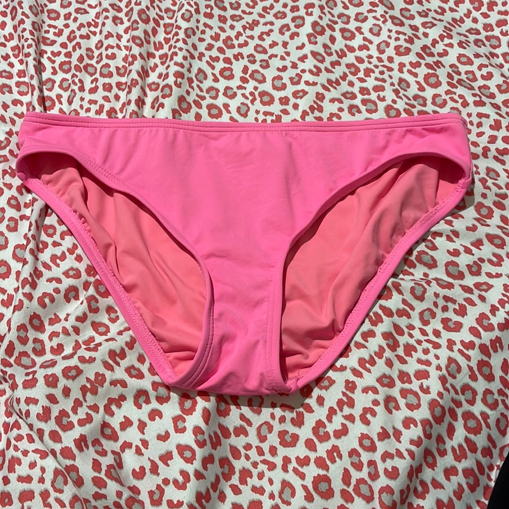 Coco Rave neon pink mid rise full coverage bikini bottoms